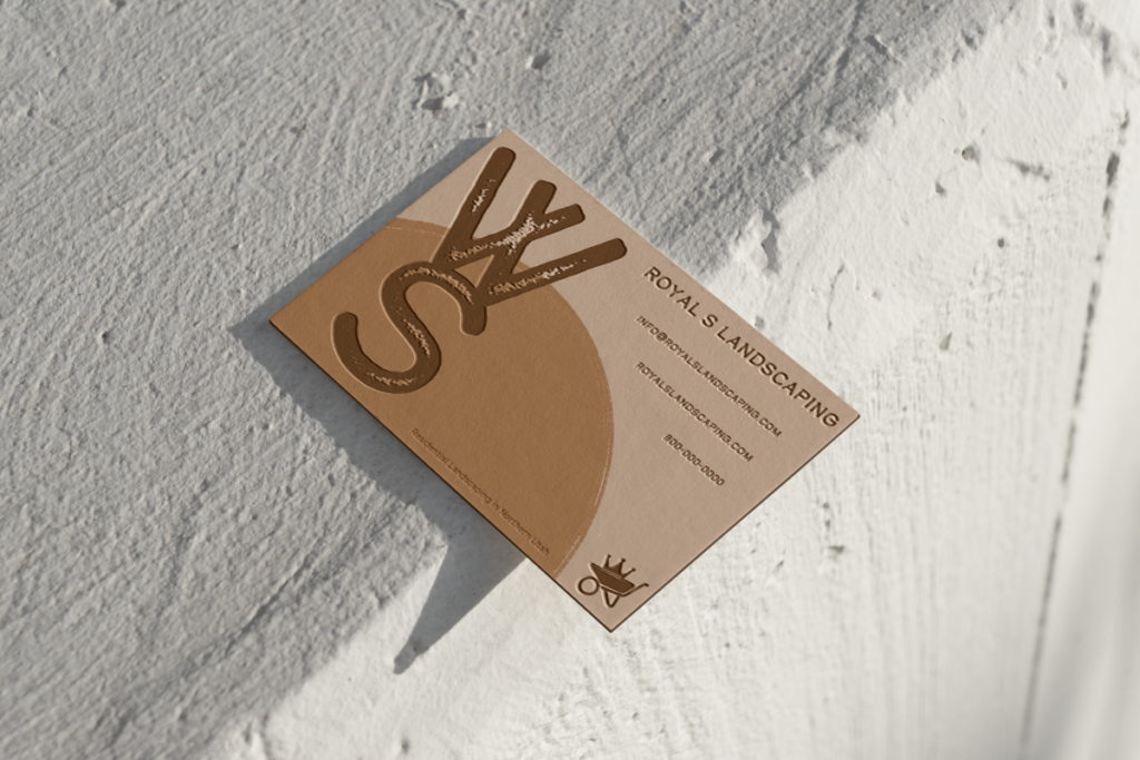 Robison Web - Outdoor Business Card Mockup Royal S Landscaping